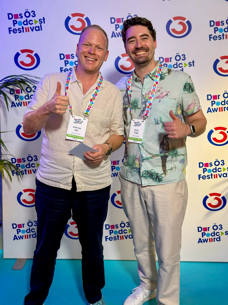 Kevin Cobb und Andreas Dini beim Ö3-Podcast-Award